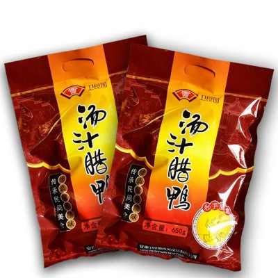 卫食园汤汁腊鸭650g彩袋包装风干板鸭安徽特产农家自制咸鸭子整只图4