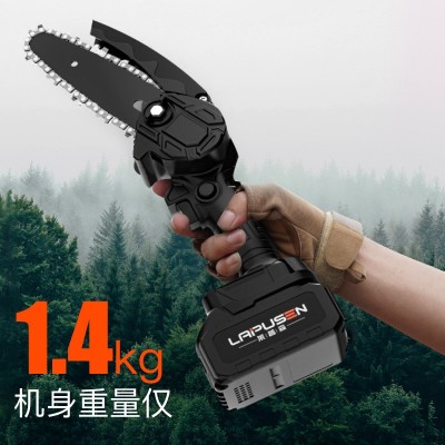 莱普森跨境专供单手锯无线迷你电锯家用手持锂电锯伐木专用电链锯图4