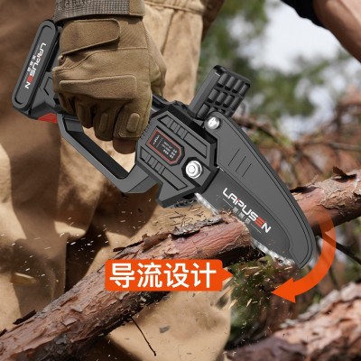 无刷4寸电链锯充电式小型锂电锯6寸家用迷你手电锯单手锯伐木锯图3