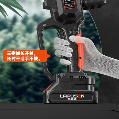 无刷4寸电链锯充电式小型锂电锯6寸家用迷你手电锯单手锯伐木锯图2