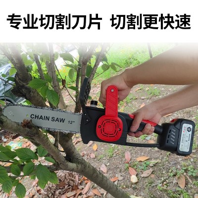 锂电电链锯12寸无刷锂电锯家用农用户外伐木枝电动大功率锂电充电图2