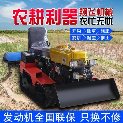 水旱两用履带微耕机 除草旋耕机 柴油乘坐式农用起垄犁地微耕机图3