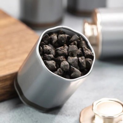 云南古树普洱熟茶糯米香碎银子陈年普洱茶叶实木礼盒18罐500g批发图3