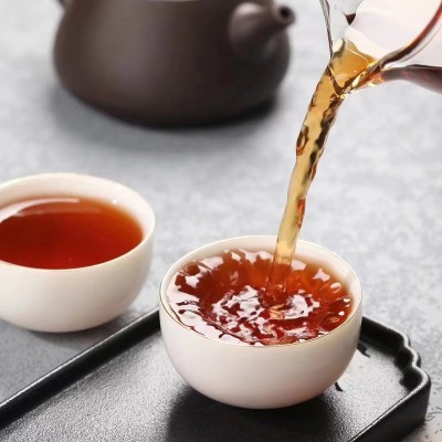 云南勐海古树普洱茶熟茶糯米香碎银子茶叶陶瓷礼盒装送礼500g代发图4