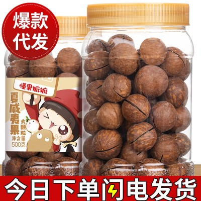 现货夏威夷果500g罐装 开口易剥坚果罐装批发 居家看剧休 闲小零食图2