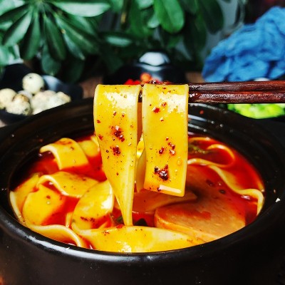 甘肃定西土豆粉马铃薯韭叶粉条火锅小宽粉麻辣烫新疆炒粉食材批发图3