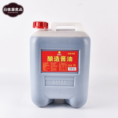 批发酿造酱油15L餐饮大桶装 韩式料理寿司酱类调味烤肉腌制料图2
