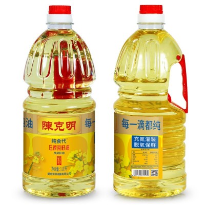 【一件代发】陈克明食用油压榨一级菜籽油1.8升包装家用工厂直发图3