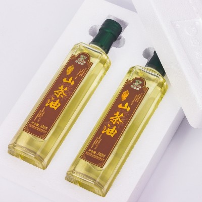 山茶油茶籽油500ml*4瓶礼盒装食用调和油员工福利礼品团购送礼图3
