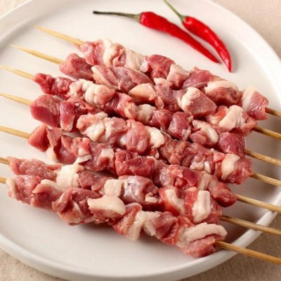 批发原肉整切羊肉串内蒙古羊肉新鲜肉串冰冻烧烤商用户外烤肉串食图4