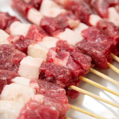 家庭羊肉串内蒙原切烧烤烤肉食材半成品新鲜羊肉串带干撒料羊肉类图2