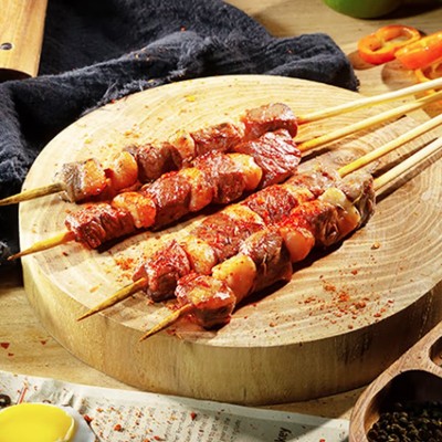 家庭羊肉串内蒙原切烧烤烤肉食材半成品新鲜羊肉串带干撒料羊肉类图4