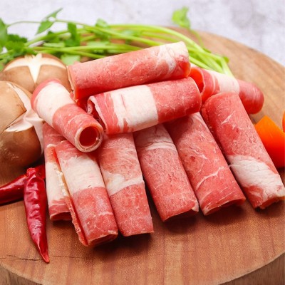 大量批发雪花肥牛片火锅自助餐食材牛肉卷新鲜麻辣烫食材牛肉片图2