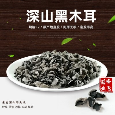 产地供应黑木耳干货批发 1.2黑山干木耳肉厚无根500g图5