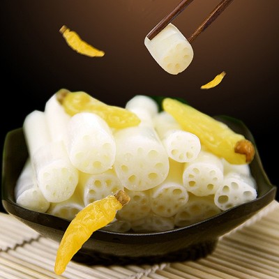 湖北特产新鲜泡椒藕带腌制下饭菜开袋即食凉菜泡菜酸辣泡藕带400g图3
