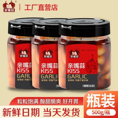 亲嘴蒜糖醋蒜糖蒜商用500g腌泡大蒜头农家下饭菜爽口小菜图3