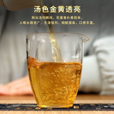 云南普洱茶古茗香2014陈年普洱勐海布朗古韵七子饼生茶357克老茶图3