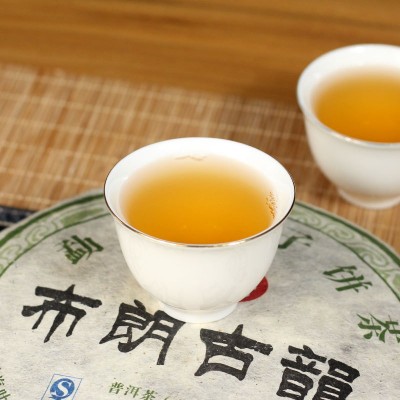 云南普洱茶古茗香2014陈年普洱勐海布朗古韵七子饼生茶357克老茶图4