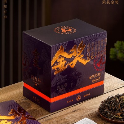 厂家批发佳节送礼九龙戏珠寿眉黑色福鼎白茶礼盒套装图1