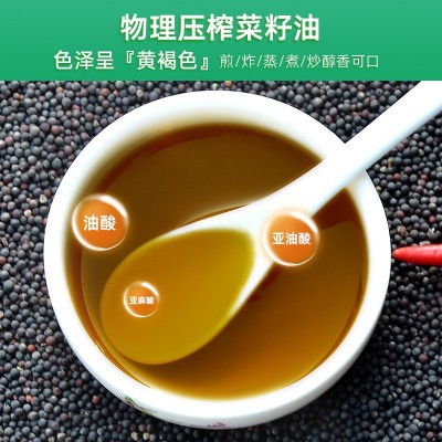 娃娃鱼浓香菜籽油 压榨植物油 5L粮油 家用食用油 菜籽油批发图3