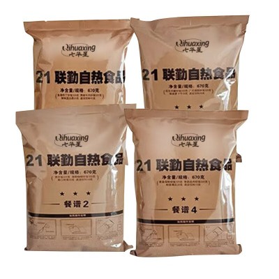 七华星 21型 联勤自热食品 应急口粮野战野营存储粮 670g*12袋/箱图3
