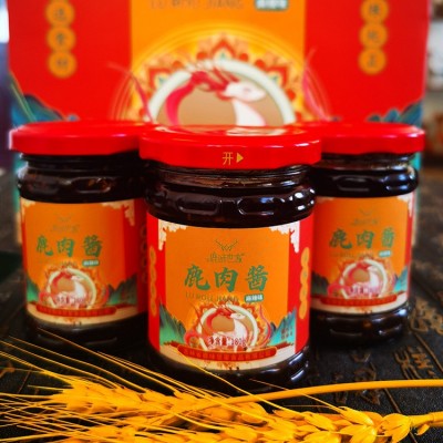 辣酱鹿味世家麻辣味鹿肉酱下饭菜调味箱装辣椒拌饭拌面鲜香鹿肉酱图3
