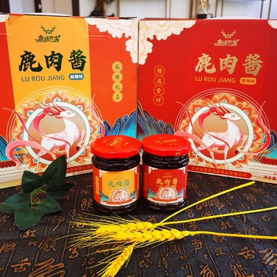 辣酱鹿味世家鹿肉酱下饭菜调味酱瓶装辣椒拌饭拌面鲜香热销鹿肉酱图4