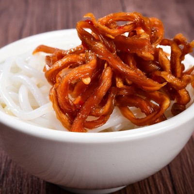 500g/瓶龙老师香辣木瓜丝干木瓜条酱菜下饭菜木瓜丁开胃菜下饭菜图1