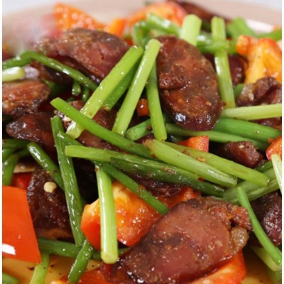 广东江门腊肠腊味煲仔饭用饭堂创业餐饮用川味麻辣瘦大肠厂家直销图4