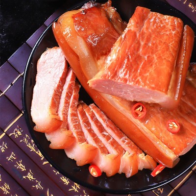 柴火腊肉厂家批发农家烟熏后腿腊肉250g试吃装腌咸肉一餐量腊猪肉图4