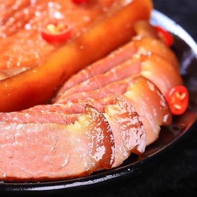 柴火腊肉厂家批发农家烟熏后腿腊肉250g试吃装腌咸肉一餐量腊猪肉图2