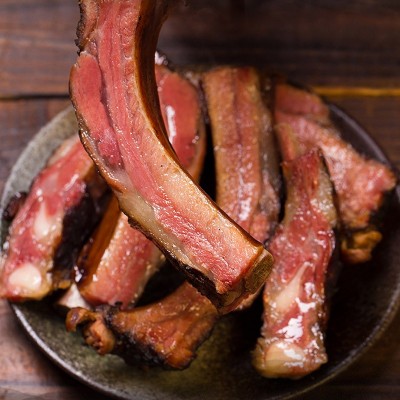 腊肉厂家批发免切腊排骨农家柴火烟熏土猪排骨湖南腊肉咸肉腊排骨图2