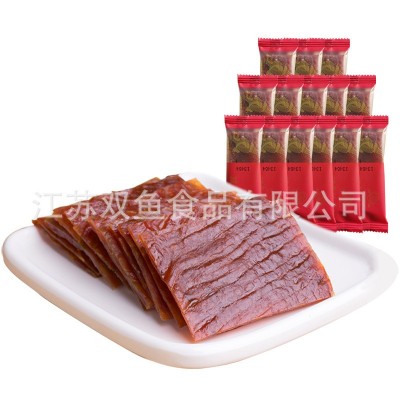 靖江特产肉类零食品金奖猪肉铺双鱼牌猪肉脯干片散称小包装1kg图4