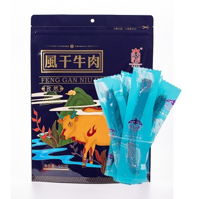 八成风干牛肉干厂家直销内蒙古黄牛肉真空健身零食苏日泰牛肉干图4