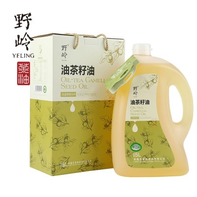 野岭 有机冷榨山茶油5L 礼盒装低温物理压榨油茶籽油团购一件代发图1