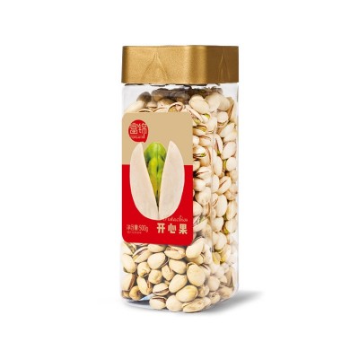 富锦H款罐装500g开心果 罐装休闲零食年货原色盐焗坚果开心果批发图5