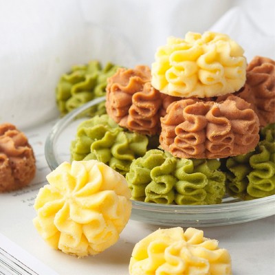 小花曲奇饼干批发曲奇饼干小包装点心休闲零食饼干散装烘焙饼厂家图3