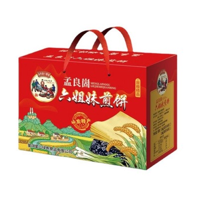 【六姐妹】山东沂蒙孟良崮六姐妹临沂手工粗粮软煎饼300克6袋礼盒图1