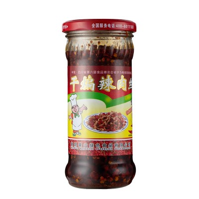 【老边家干煸辣肉丝】辣椒酱山东沂蒙调味蒙阴丝242克6瓶礼盒图2