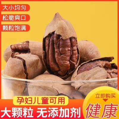 厂家批发碧根果网红零食坚果250g袋装手剥开口碧根果大果图1