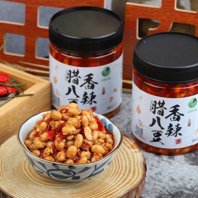 [田野故事]腊八豆湖南特产下饭菜拌饭拌面酱豆子豆瓣酱香辣黄豆酱图3