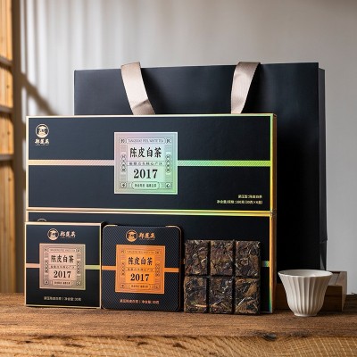 正宗高山福鼎白茶2017年贡眉茶叶新会陈皮白茶图2