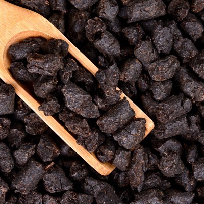批发云南普洱茶散装茶化石碎银子糯香茶化石熟茶500g图2