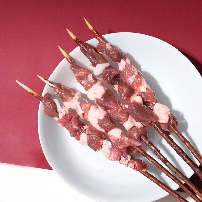 厂家批发羊肉串600g一包 一包30串 家用野餐室内户外羊肉串图3