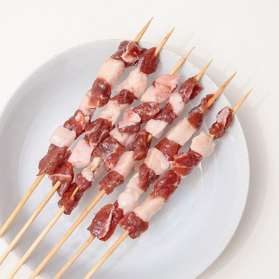 羊肉串半成品牛肉串户外烧烤食材 内蒙古烤肉串大串新鲜肉串定制图2