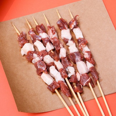 羊肉串半成品牛肉串户外烧烤食材 内蒙古烤肉串大串新鲜肉串定制图3