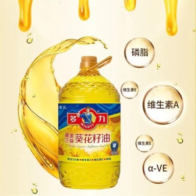 多力黄金三益葵花籽油5L厂家批发图2