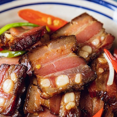 正宗五花腊肉湖南腊肉柴火烟熏熏肉湖南特产批发工厂直销图2