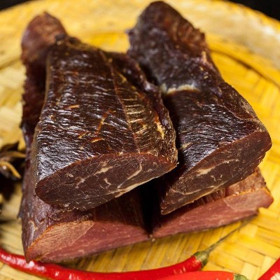 【腊制品】 辰溪县烟熏黄牛肉腊肉饲草放养牛农家青壮牛肉500g图2