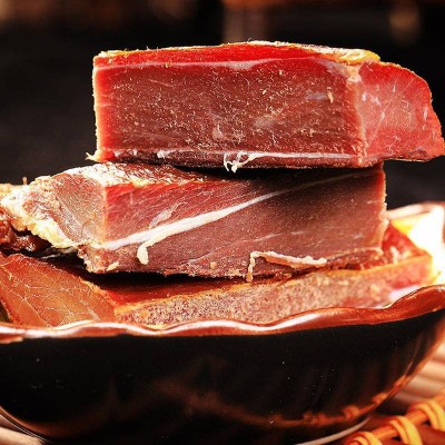 【腊制品】 辰溪县烟熏黄牛肉腊肉饲草放养牛农家青壮牛肉500g图1